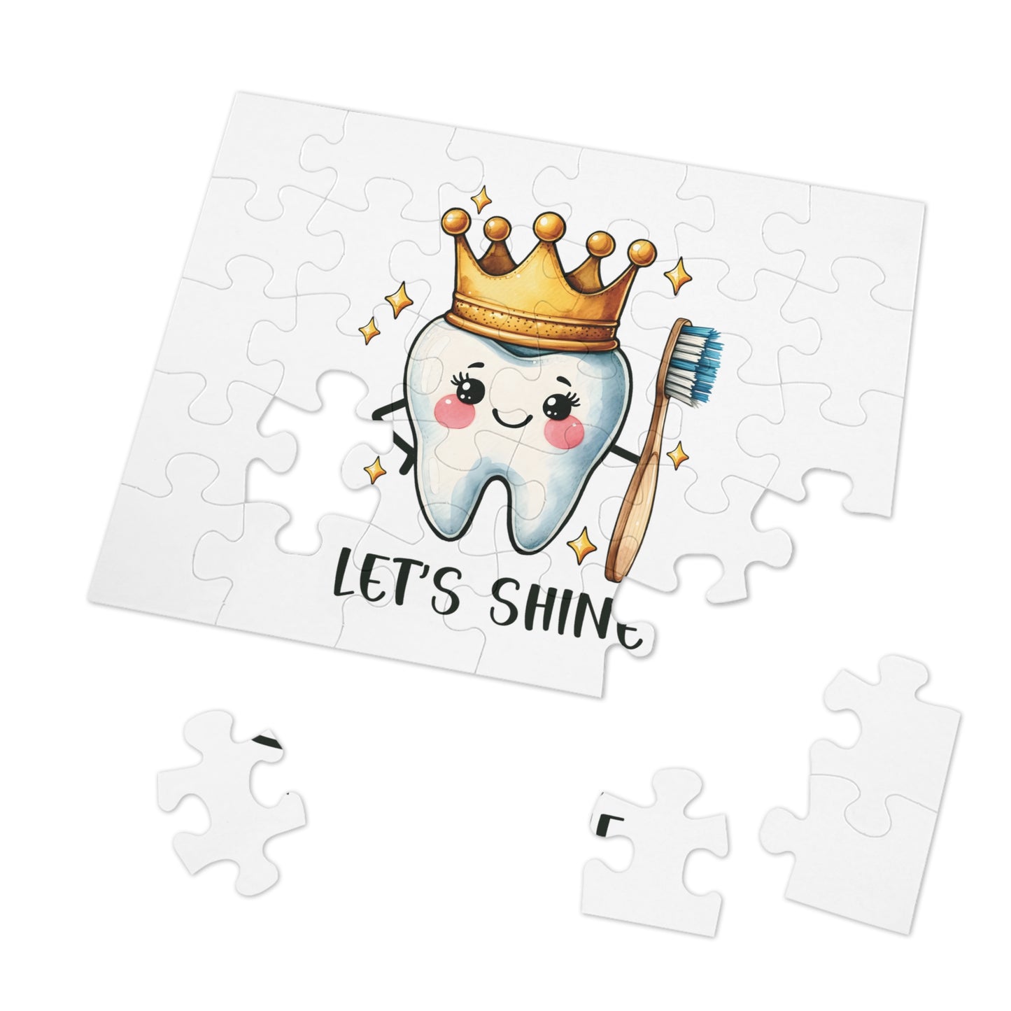 Jigsaw Puzzle, Dentist, Tooth, Let's Shine, Personalised/Non-Personalised (30, 110, 252, 500,1000-Piece)