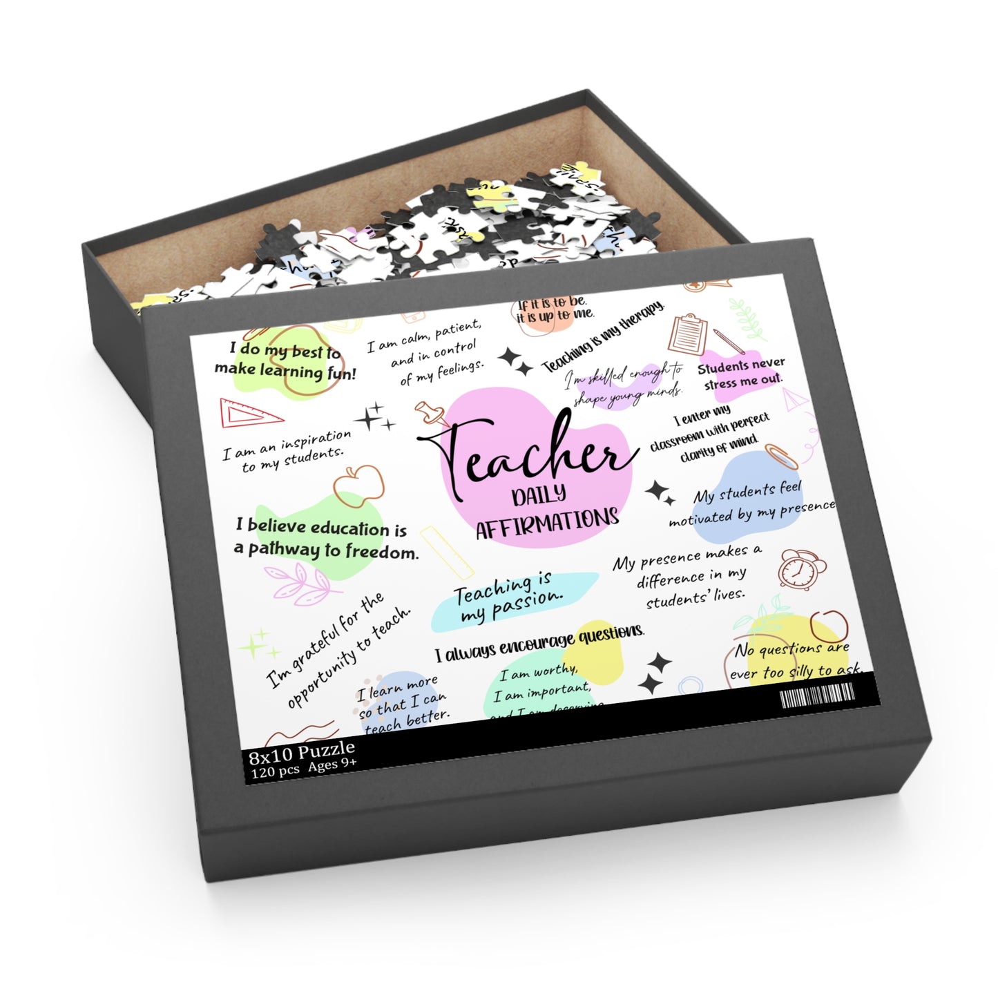 Personalised/Non-Personalised Puzzle, Affirmation's, Teacher (120, 252, 500-Piece)