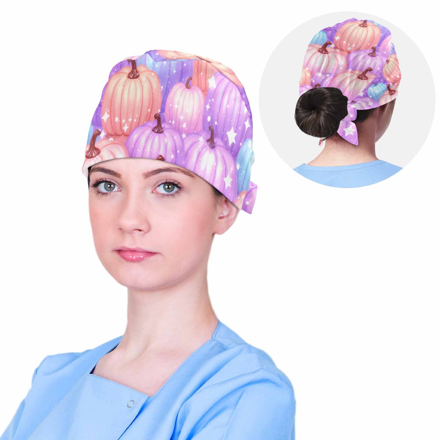 Pastel Pumpkins  Scrub Cap