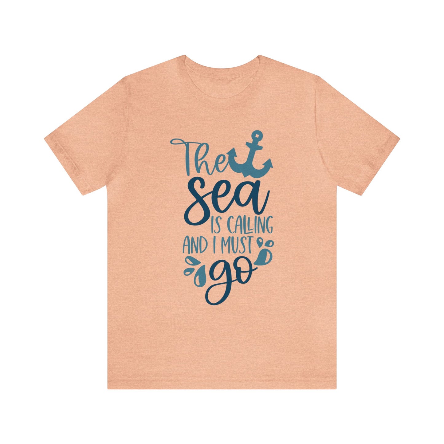 Unisex Jersey Short Sleeve Tee, Cruise Tee, The Sea is Calling, 100% Cotton, Light Fabric 142 g/m²