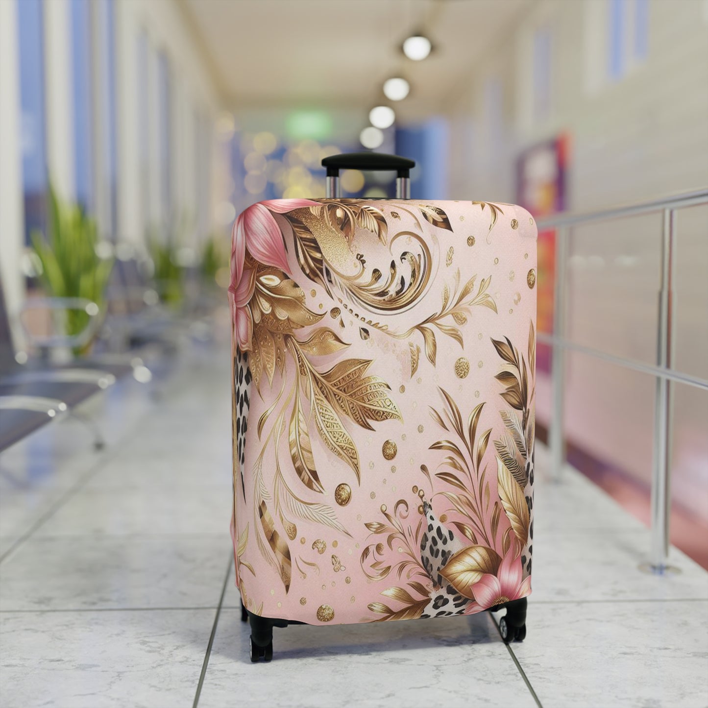 Luggage Cover, Floral Leopard, awd-3081