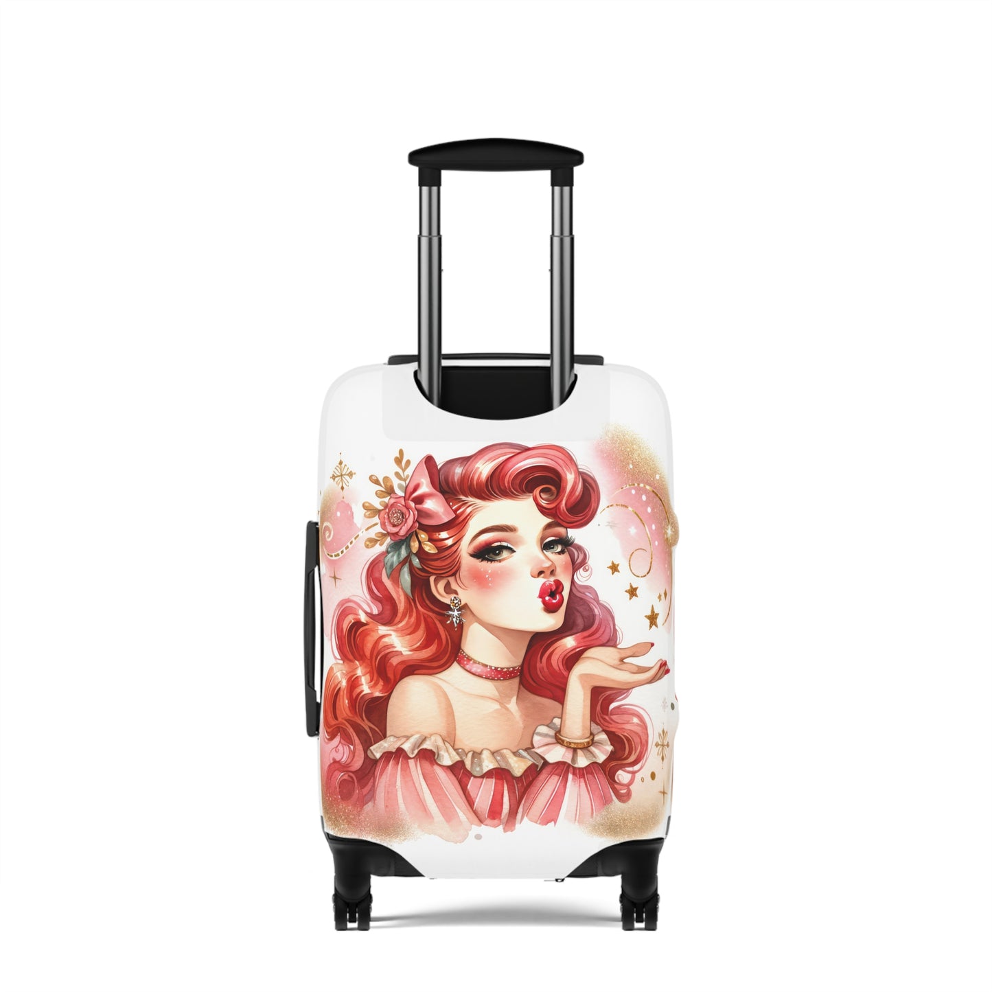 Luggage Cover, Coquette Girl Red Hair, awd-1470