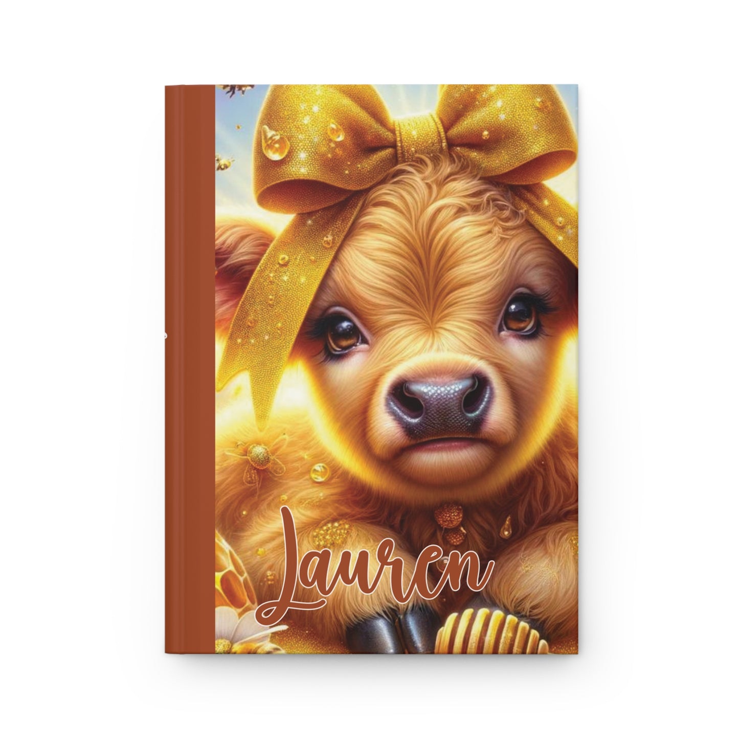 Personalised Hardcover Journal Matte, Highland Cow, awd-1409