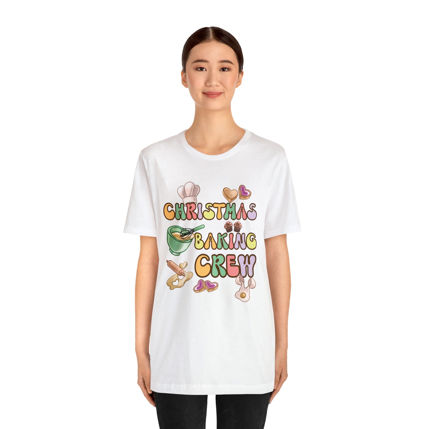 Unisex Adults Jersey Short Sleeve Tee, Christmas baking Crew, Baking Crew T-Shirt, Baking Crew Tee, Christmas Tee, AWD6527