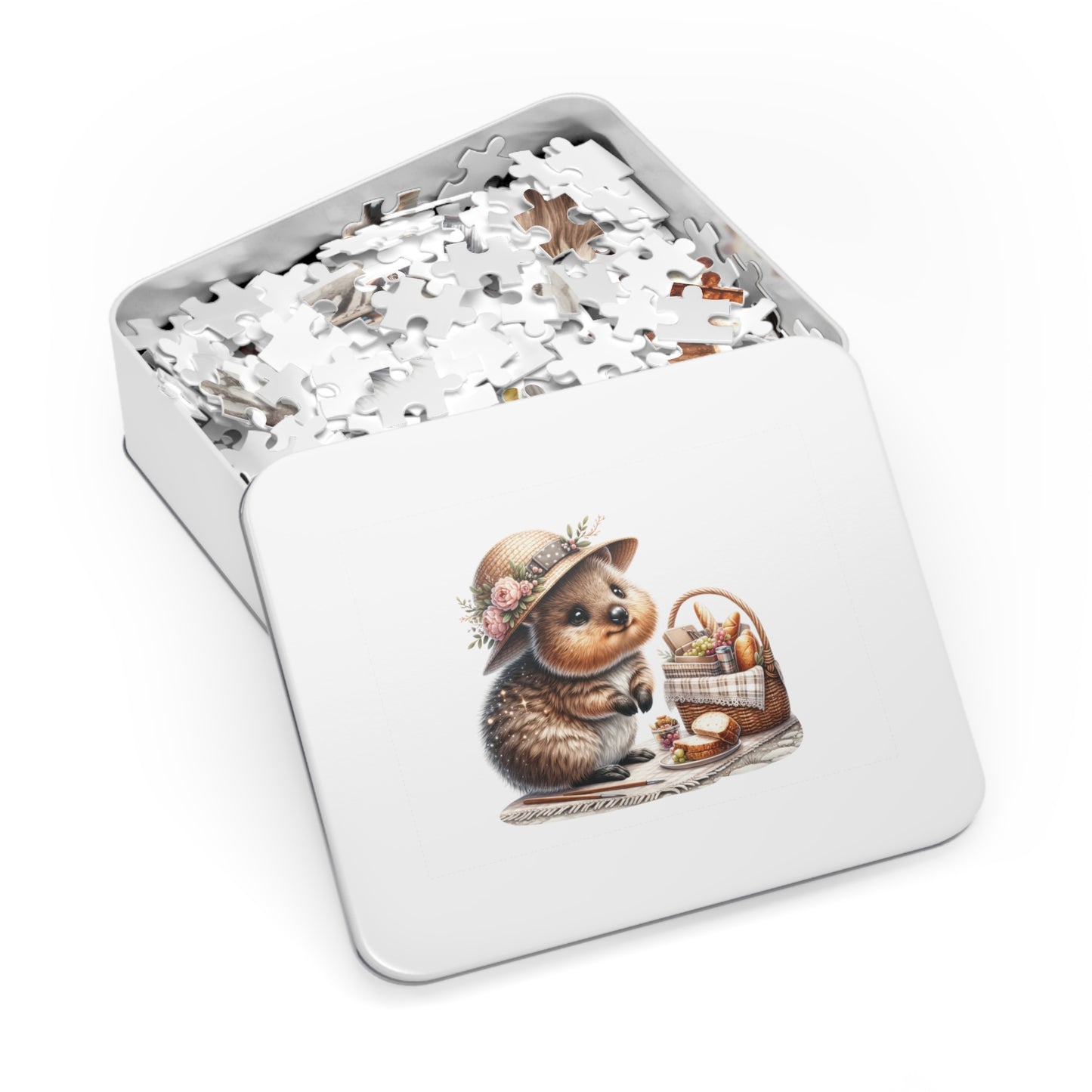 Jigsaw Puzzle in Tin, Australian Animals, Quokka, Personalised/Non-Personalised, awd-1330 (30, 110, 252, 500,1000-Piece)