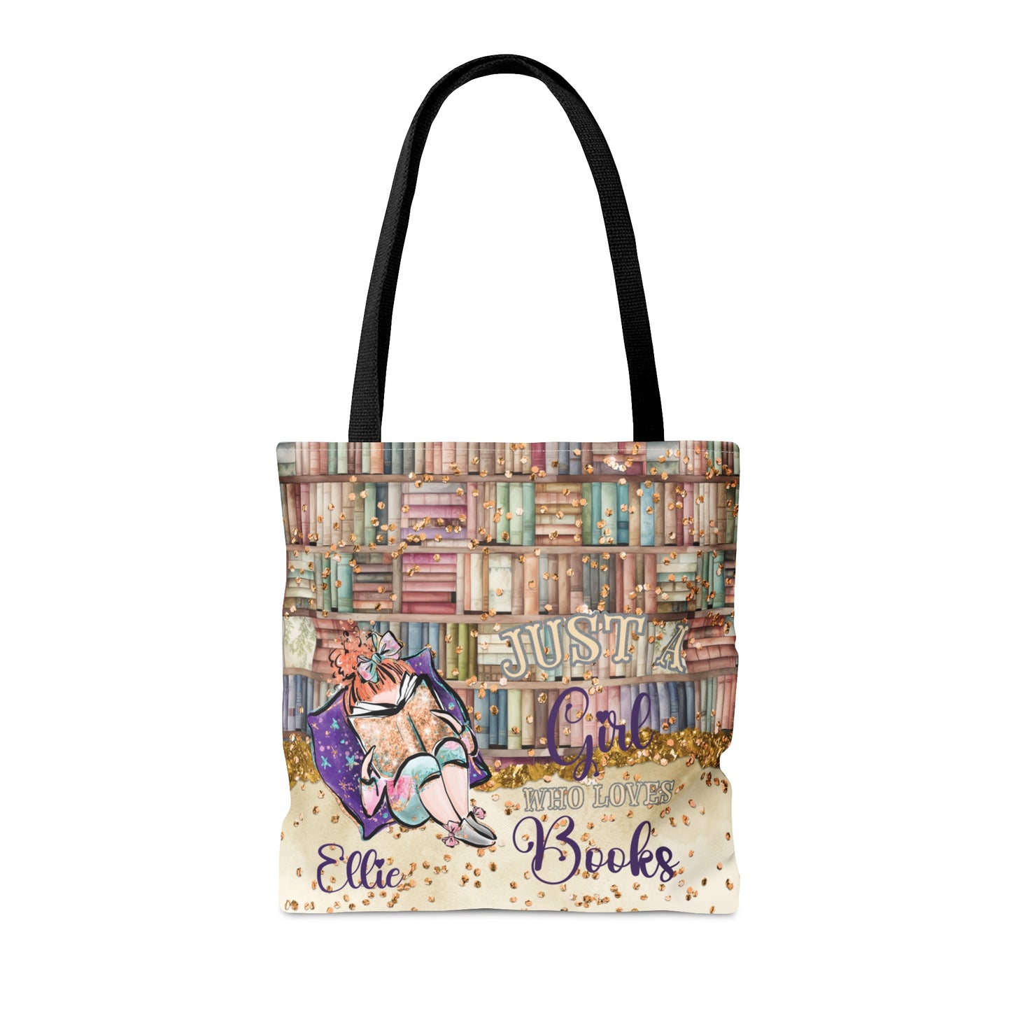 Personalised Tote Bag, Just A Girl Who Loves Books, Red Hair, Tote bag