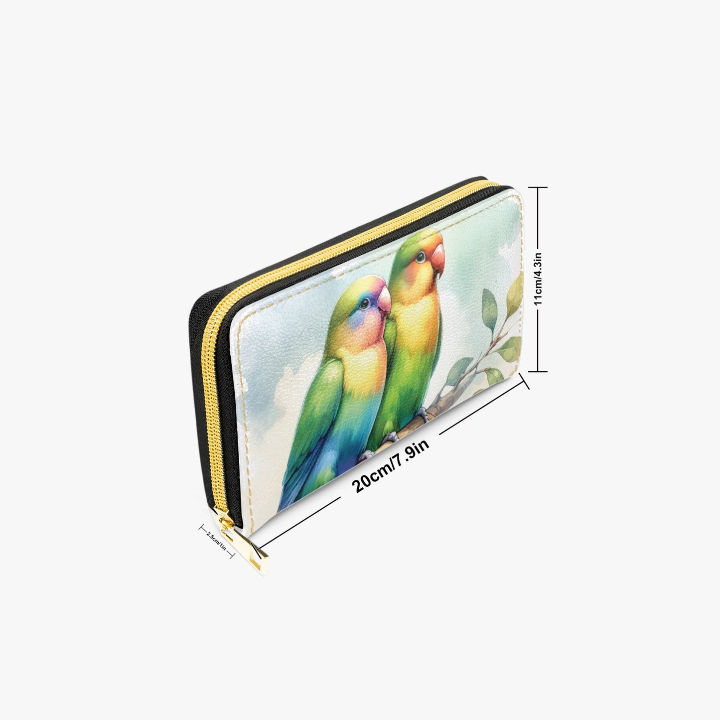 Long Type Zipper Purse, Birds, awd-644