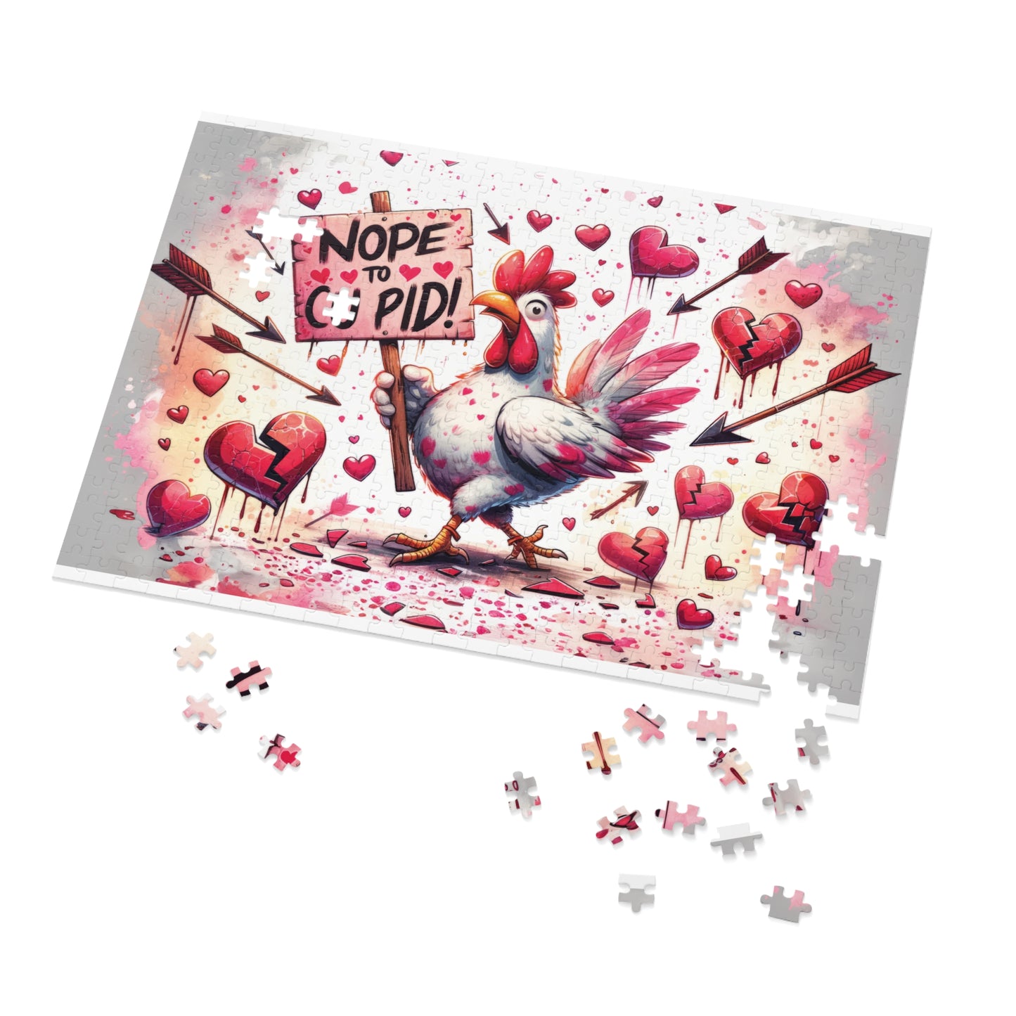 Jigsaw Puzzle, Chickens/Rooster, Personalised/Non-Personalised (30, 110, 252, 500,1000-Piece)