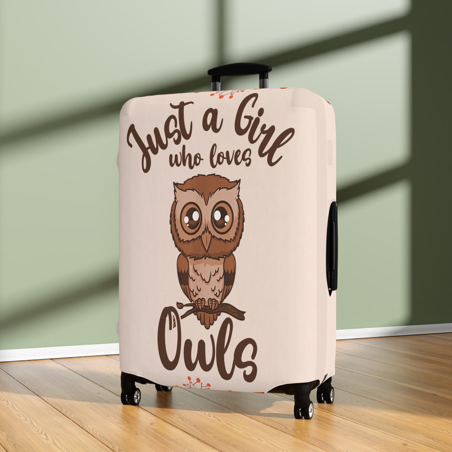 Luggage Cover, Just a Girl who loves Owls, awd-1713