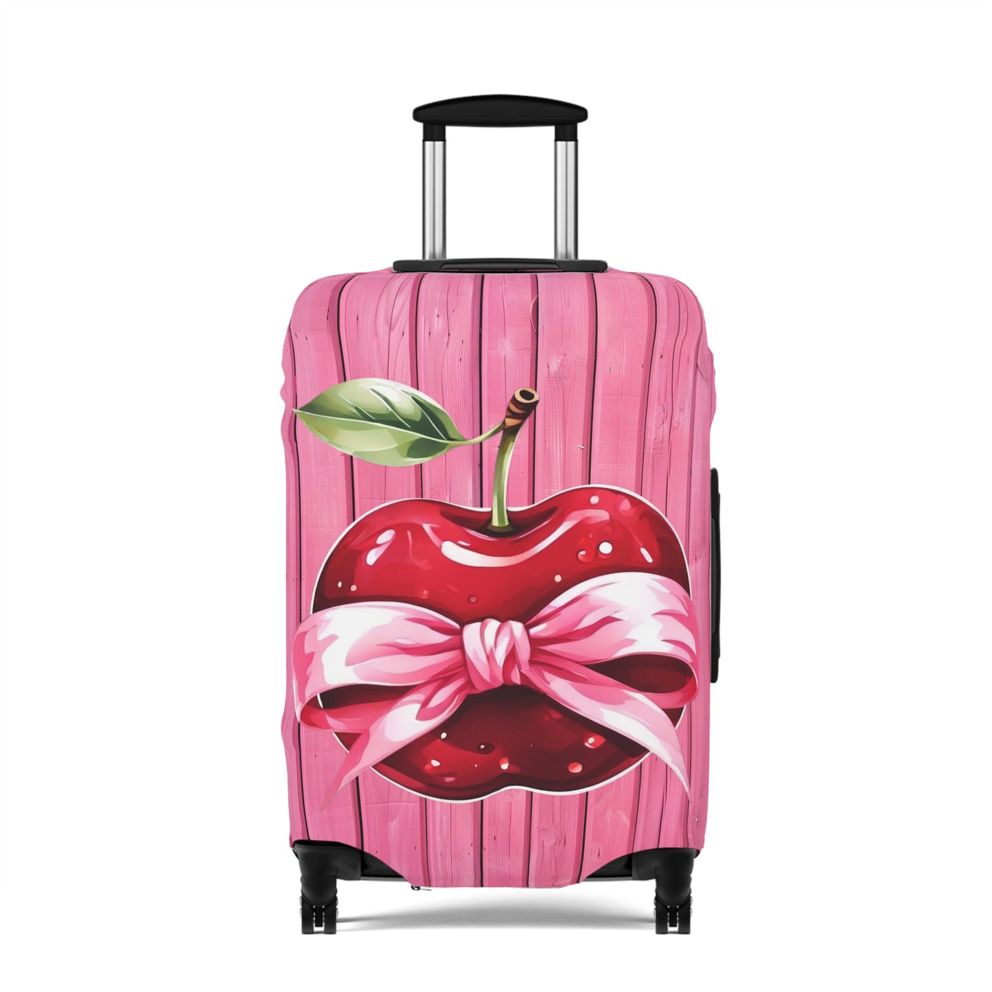 Luggage Cover, Rockabilly, Coquette, Pink Timber, Apple and Ribbon, awd-2526