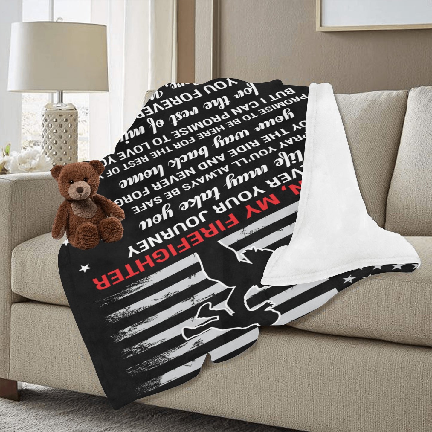 My Son the Firefighter Ultra-Soft Micro Fleece Blanket 50"x60" (Thick)