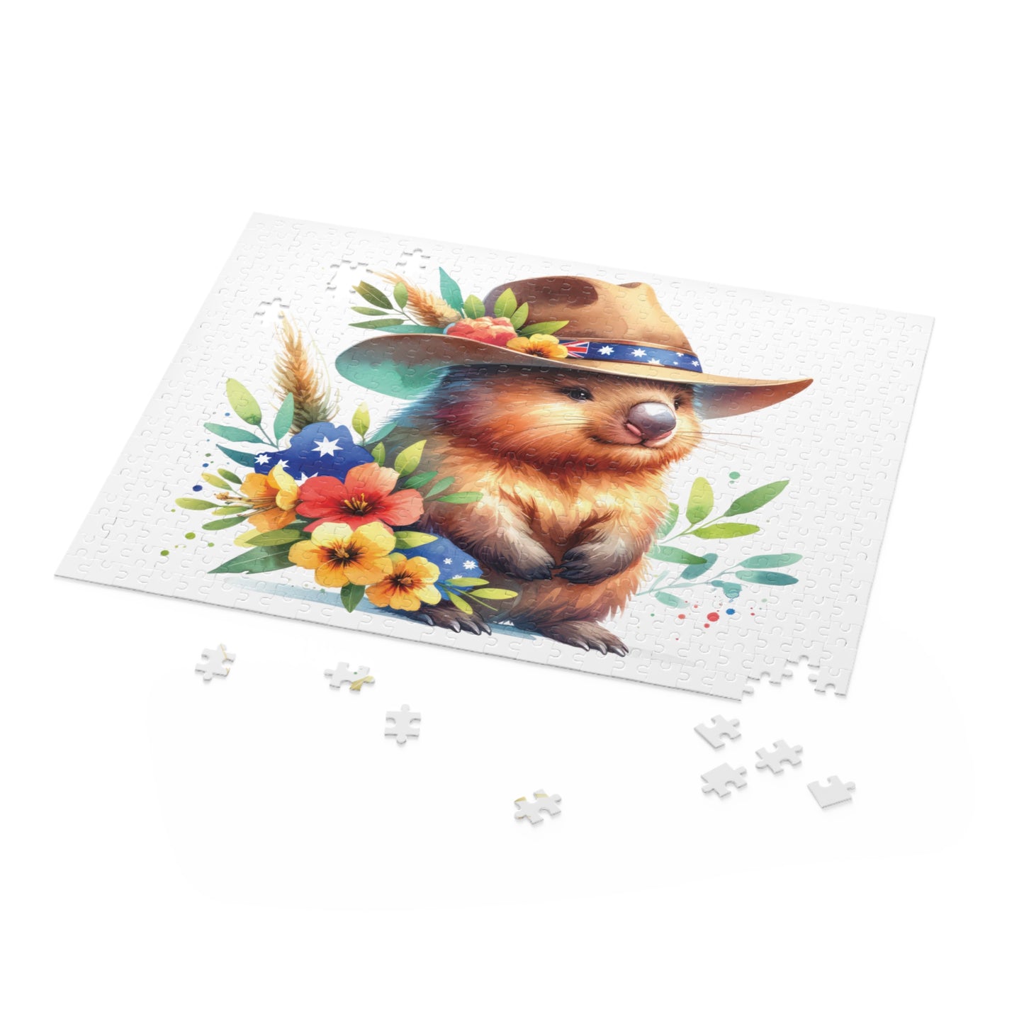 Personalised/Non-Personalised Puzzle, Wombat (120, 252, 500-Piece)