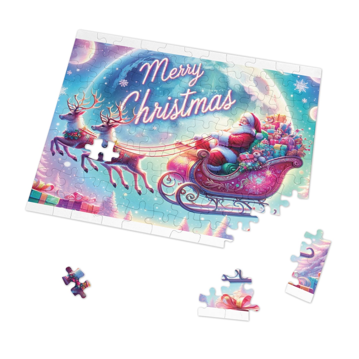 Jigsaw Puzzle, Christmas, Santa, Personalised/Non-Personalised (30, 110, 252, 500,1000-Piece)