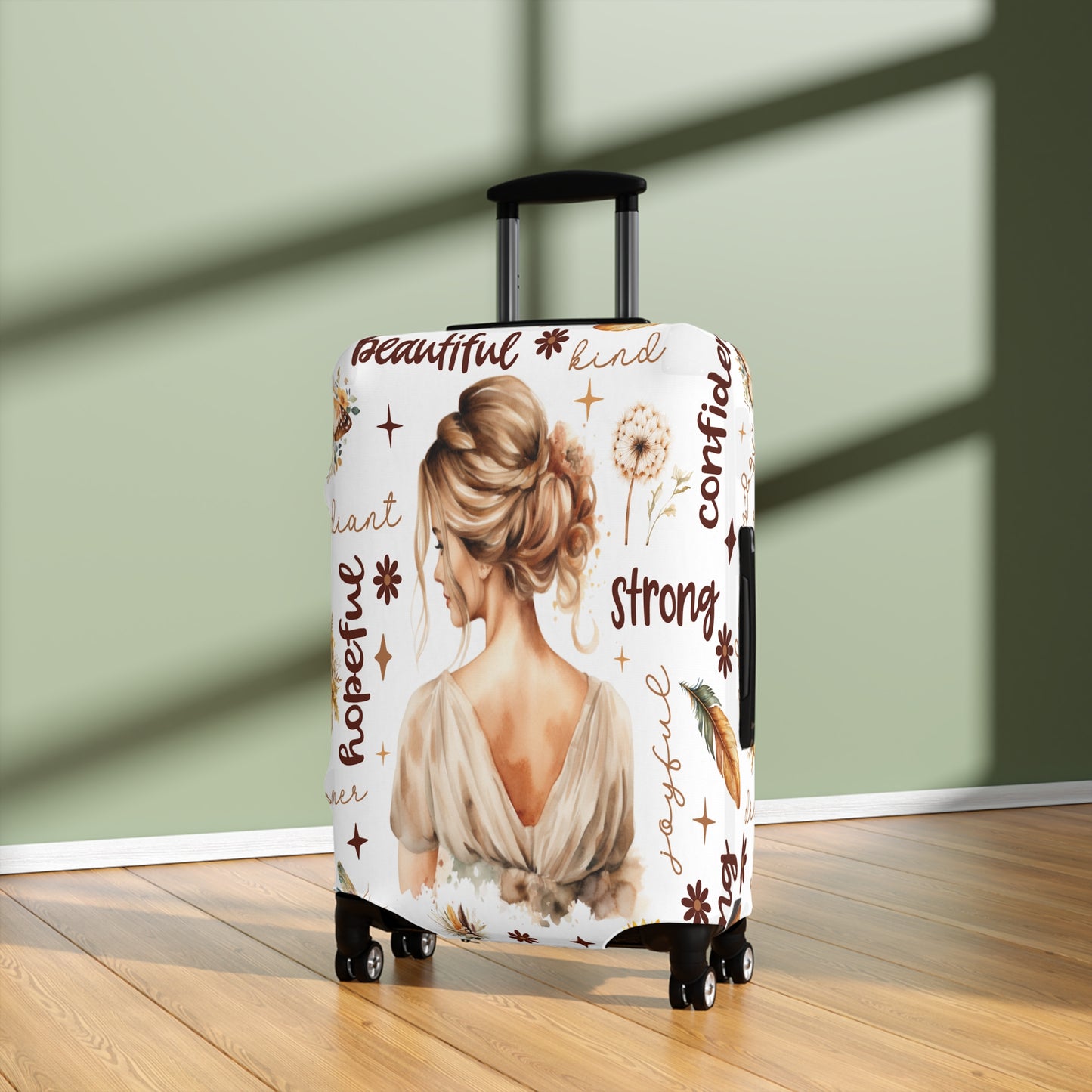 Luggage Cover, Affirmations, Blonde Hair, awd-503