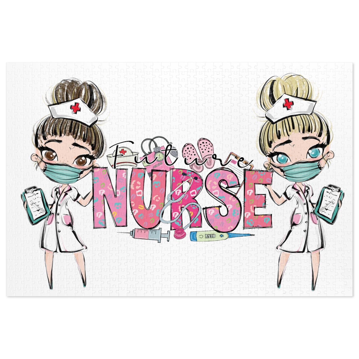 Puzzle, Nurse, Future Nurse Personalised/Non-Personalised (30, 110, 252, 500,1000-Piece) awd-619