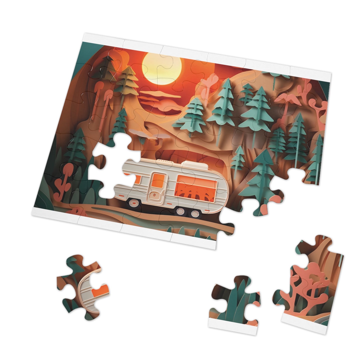 Puzzle, Caravan, Personalised/Non-Personalised (30, 110, 252, 500,1000-Piece) awd-pt-559