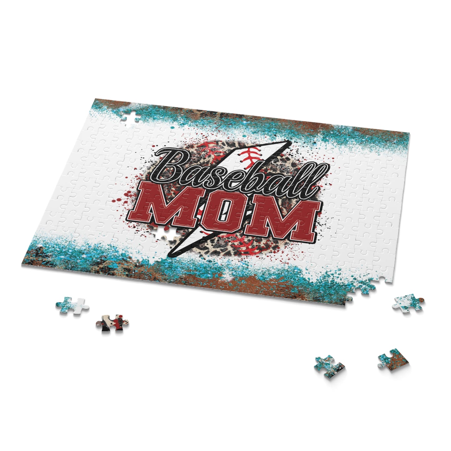 Personalised/Non-Personalised Puzzle, Mum, Mom, Baseball (120, 252, 500-Piece)