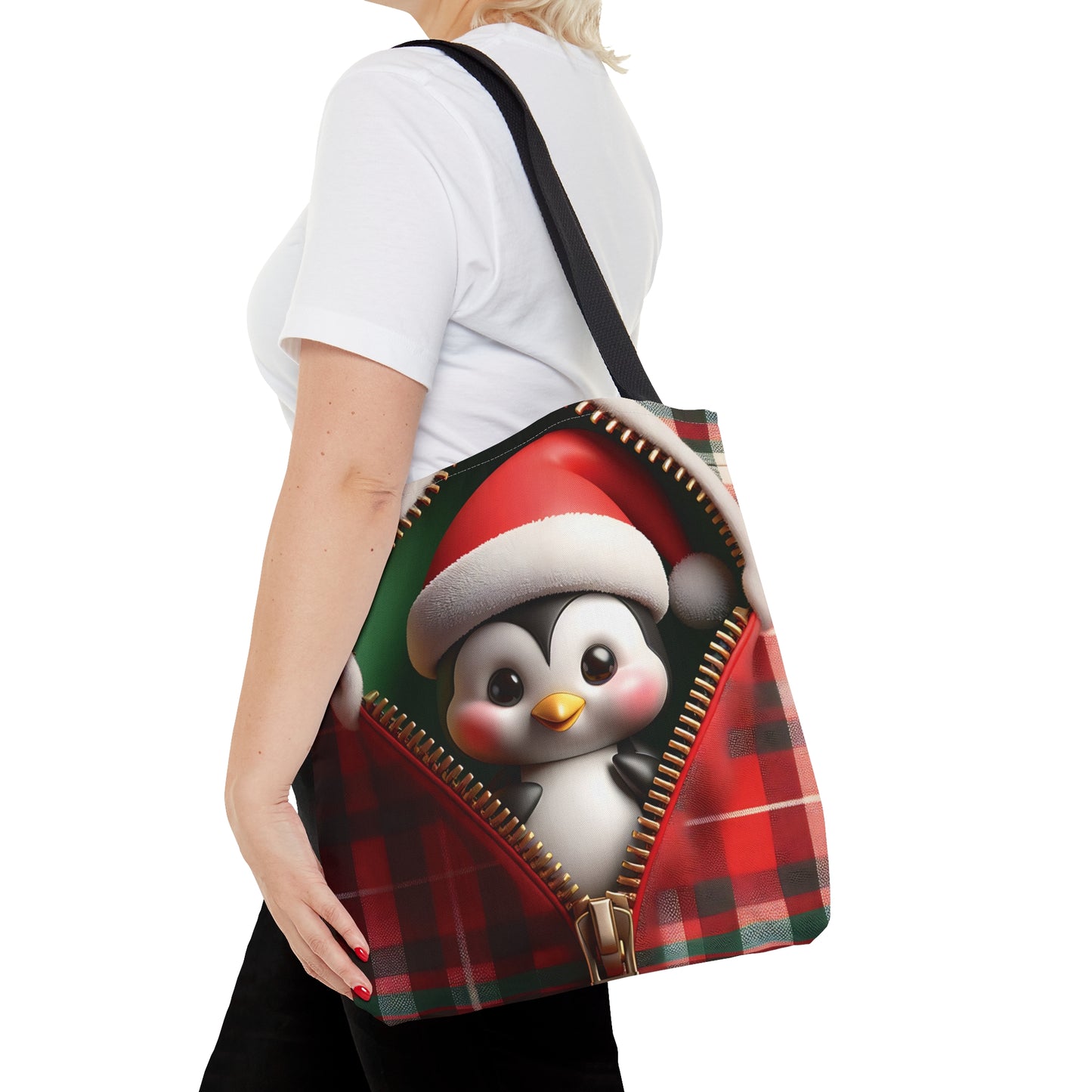 Tote Bag, Christmas, Penguin