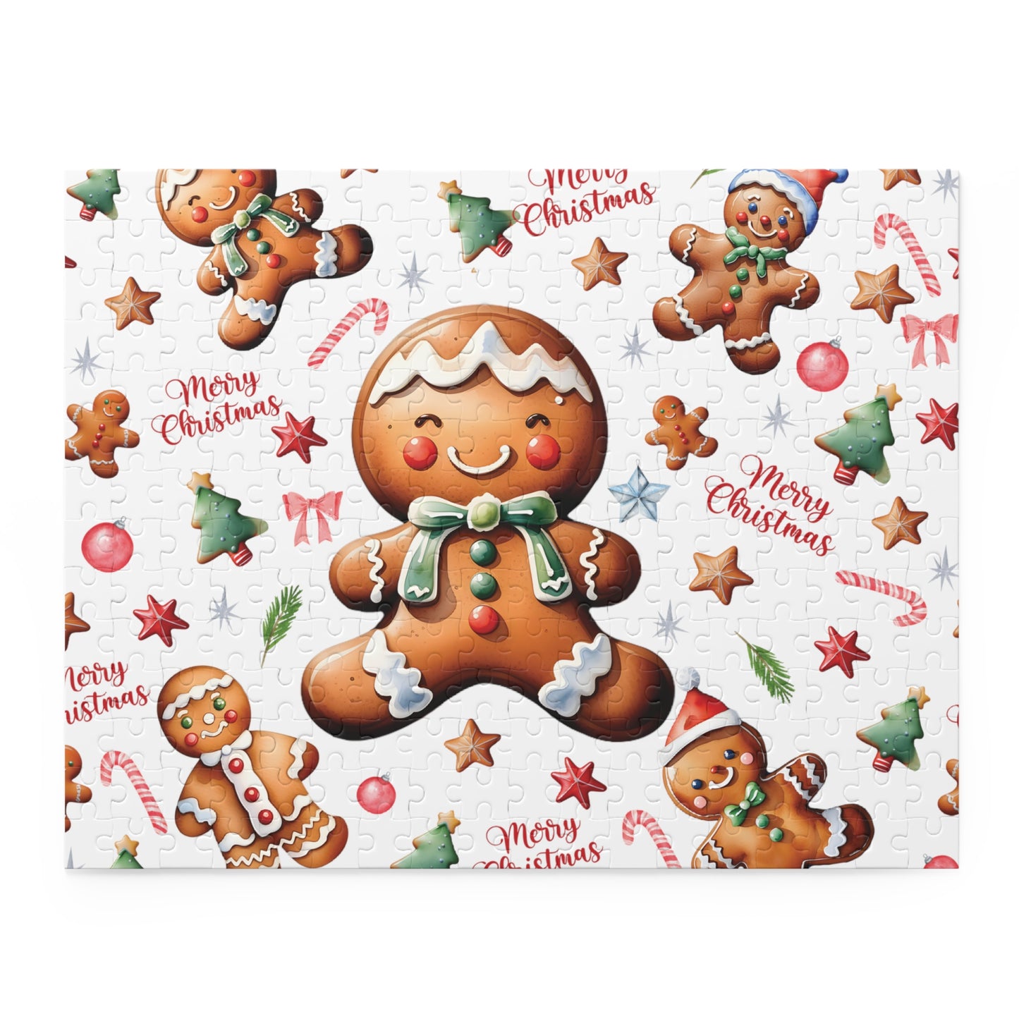 Personalised/Non-Personalised Puzzle, Christmas, Gingerbread Men (120, 252, 500-Piece)