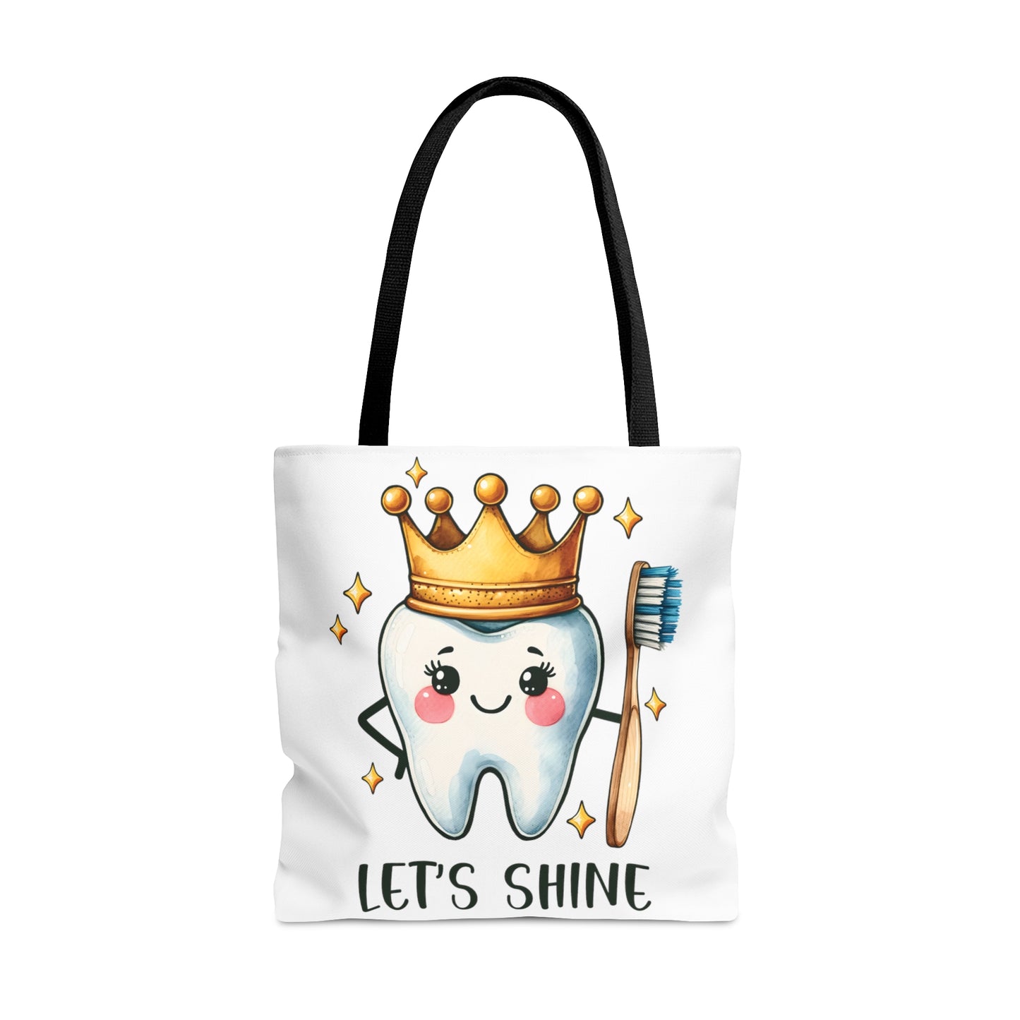 Tote Bag, Dentist, Tooth, Let's Shine, Personalised/Non-Personalised Tote bag