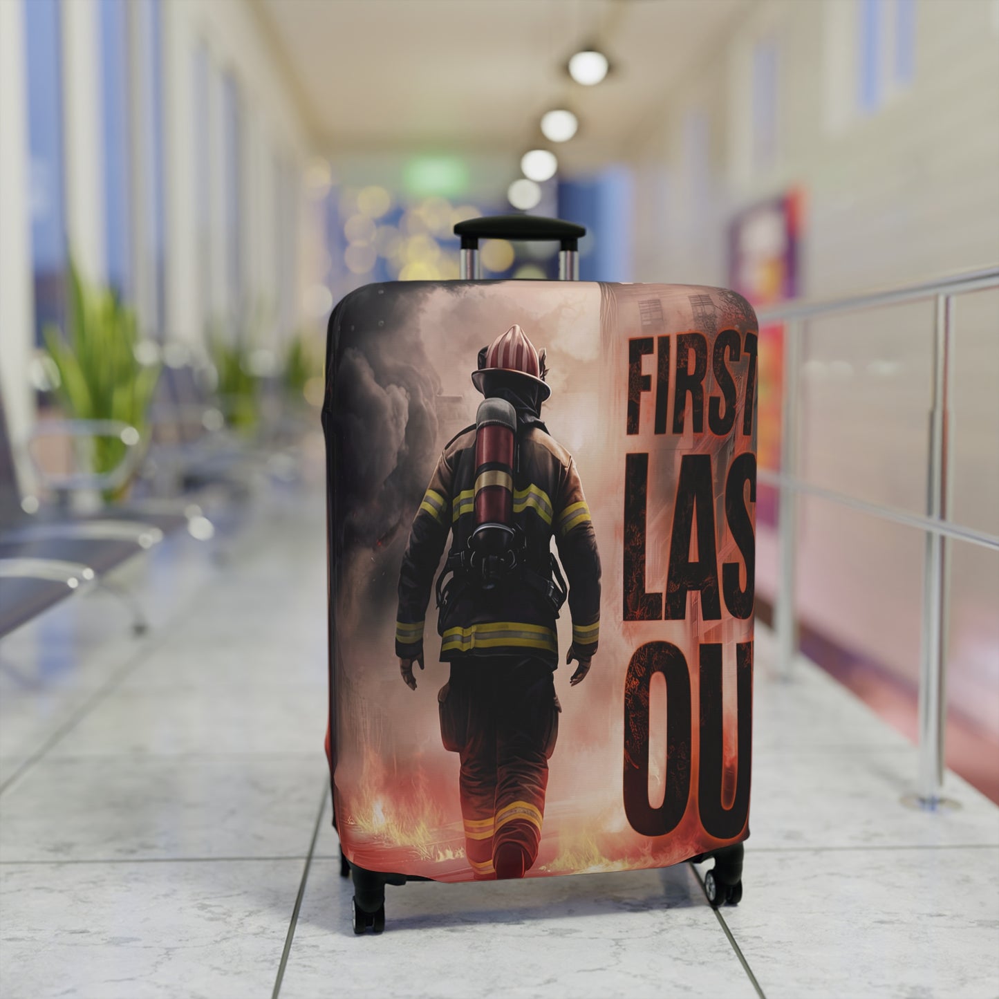 Luggage Cover, Fireman, First in Last Out, awd-1670