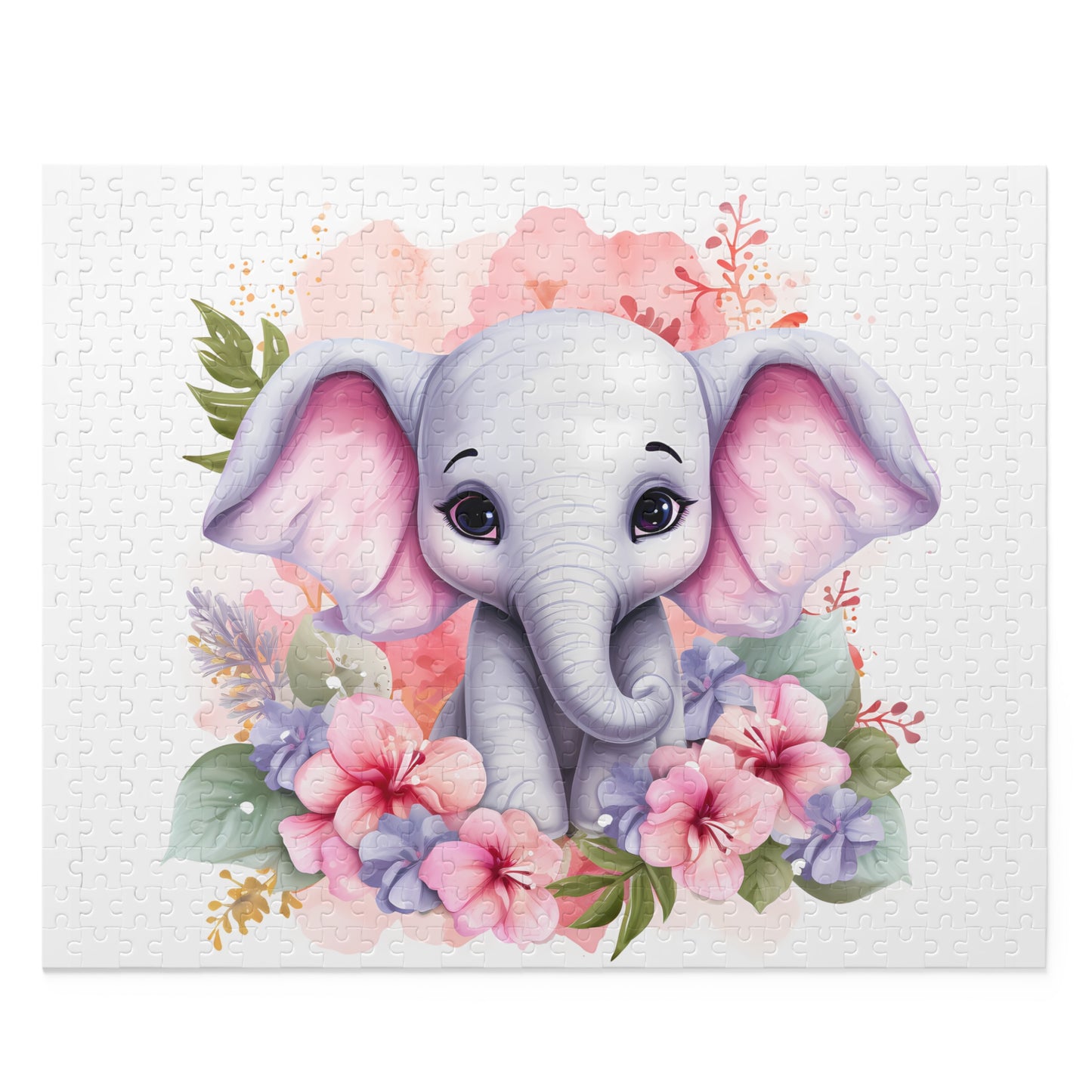 Personalised/Non-Personalised Puzzle, Elephant (120, 252, 500-Piece)