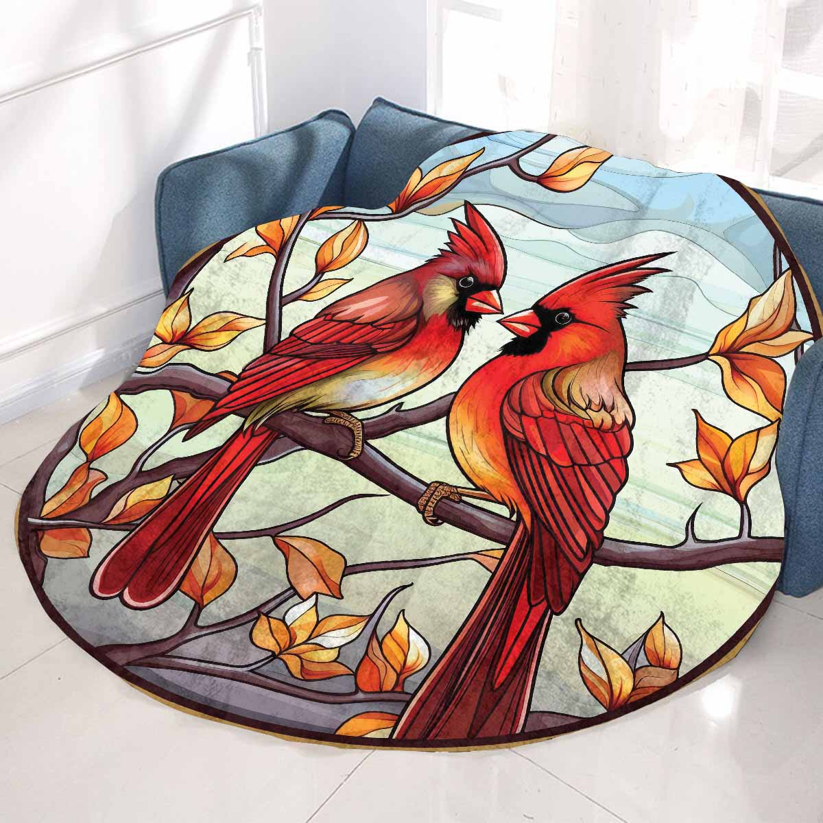 Mandalla_Awd35160  Circular Micro Fleece Blanket 60"