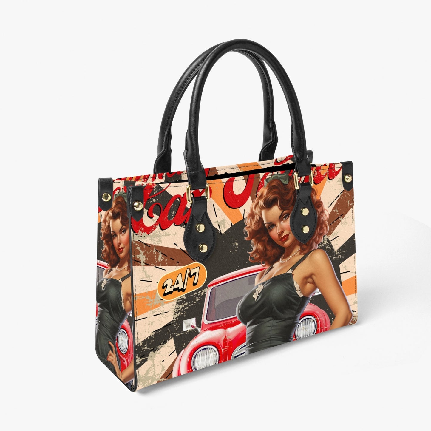 Women's Tote Bag - Long Strap - Retro - Car Service