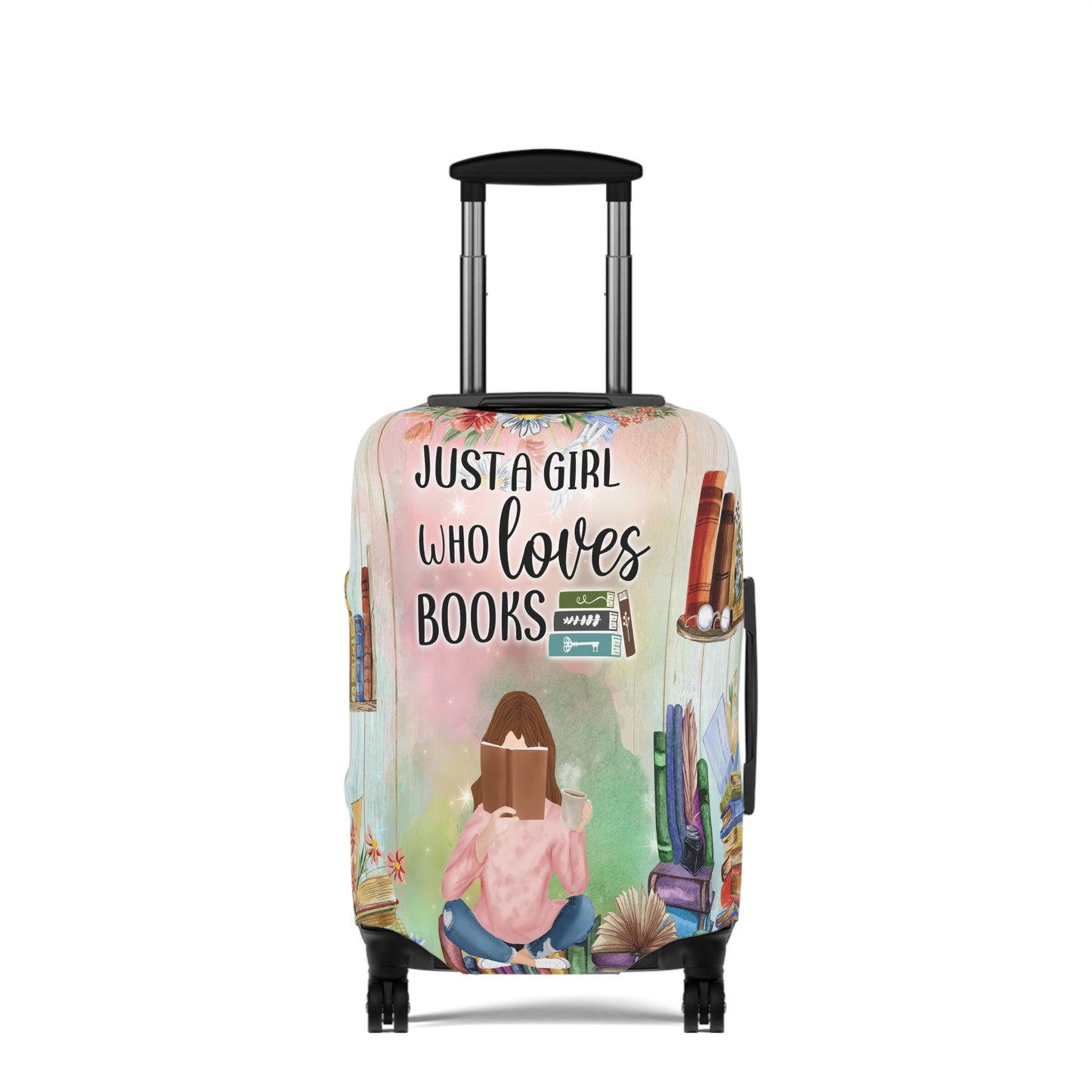 Luggage Cover, Just a Girl who Loves Books, awd-022