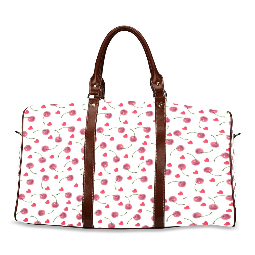 Cherries Waterproof Travel Bag/Small (Model 1639)