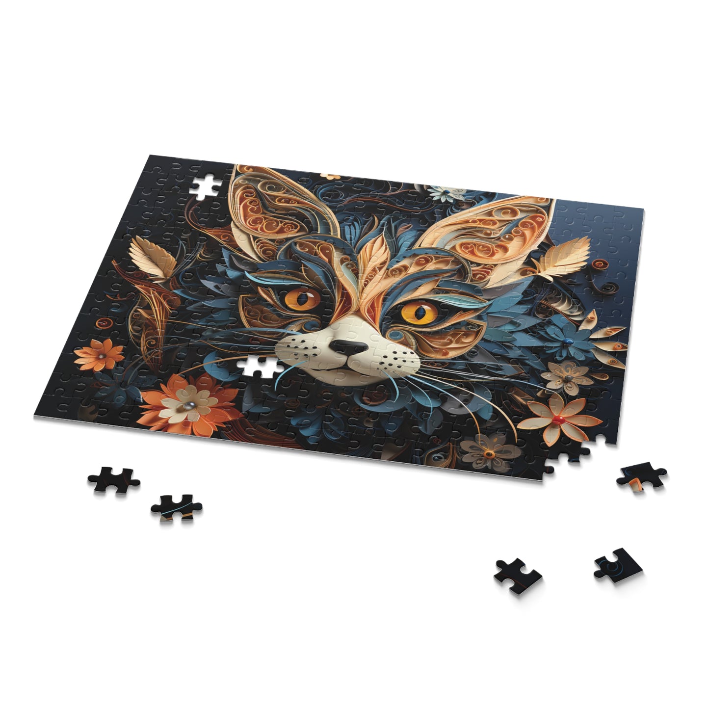 Personalised/Non-Personalised Puzzle, Cat (120, 252, 500-Piece)