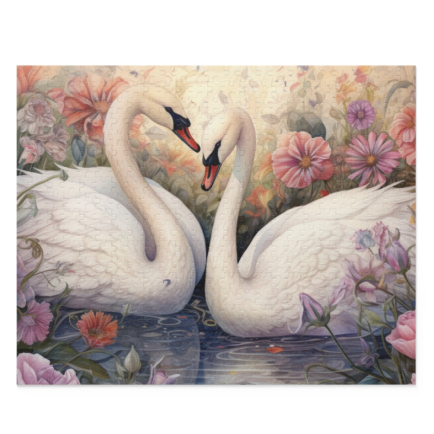 Personalised/Non-Personalised Puzzle, Swan (120, 252, 500-Piece)