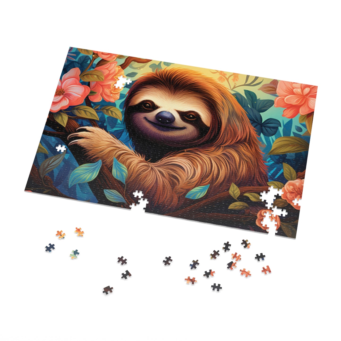 Jigsaw Puzzle, Sloth, Personalised/Non-Personalised (30, 110, 252, 500,1000-Piece)