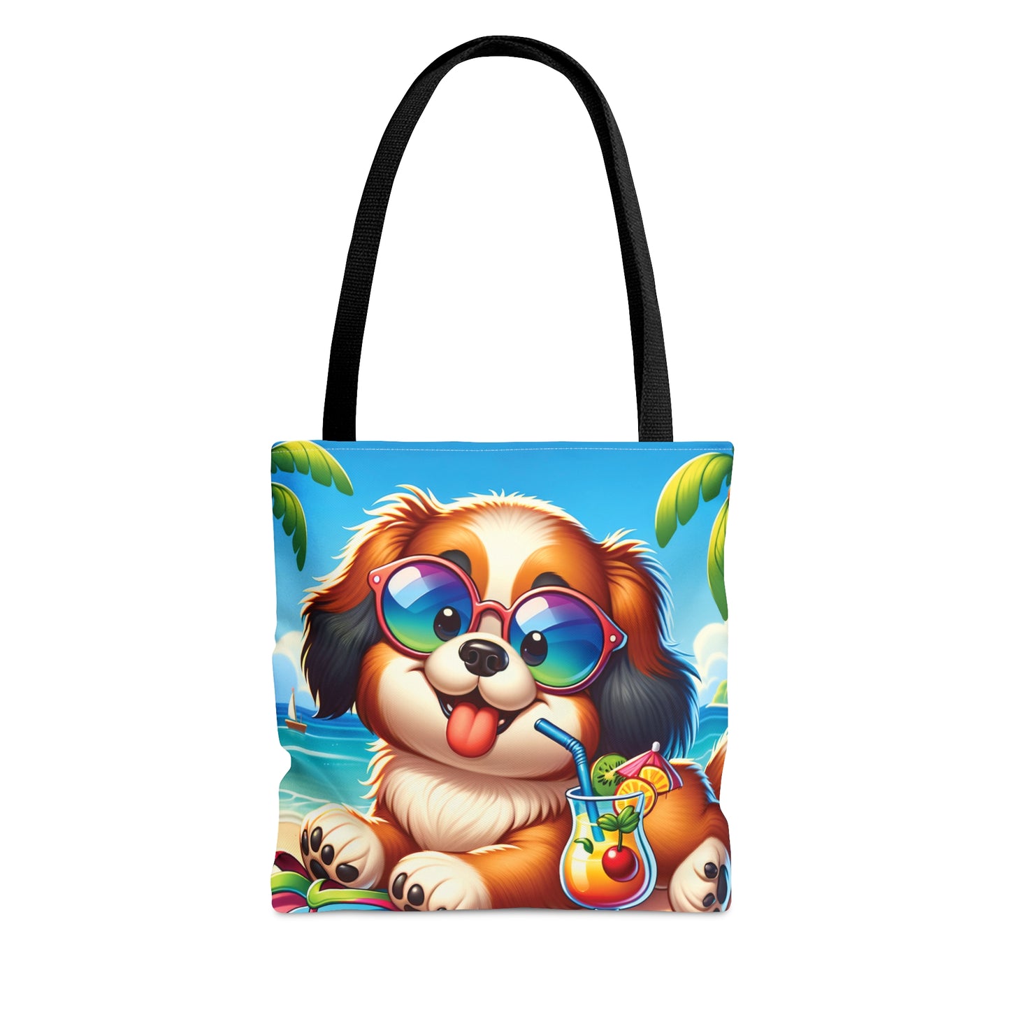 Tote Bag, Dog on Beach, Tibetan Spaniel, Tote bag, awd-1252