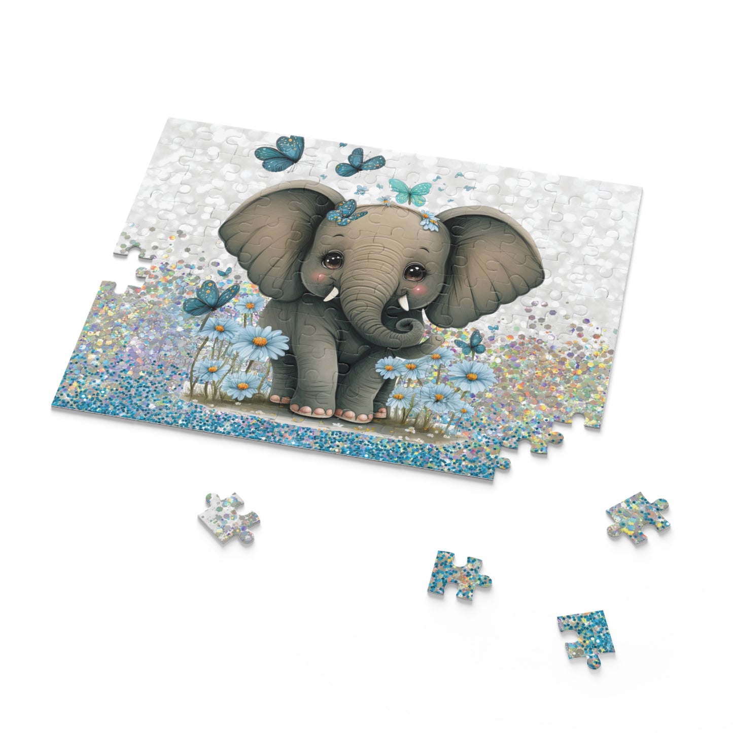 Personalised/Non-Personalised Puzzle, Elephant (120, 252, 500-Piece)