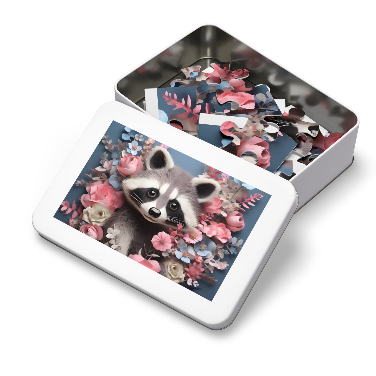 Puzzle, Racoon, Personalised/Non-Personalised (30, 110, 252, 500,1000-Piece) awd-563