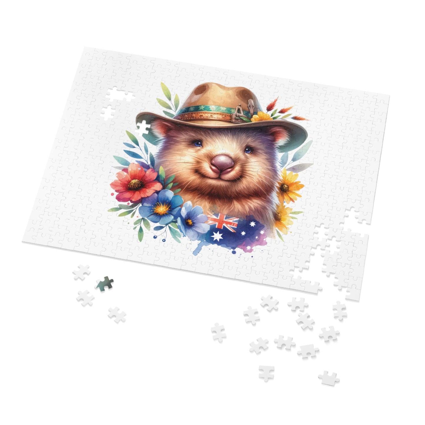 Jigsaw Puzzle in Tin, Australian Animals, Wombat, Personalised/Non-Personalised, awd-1320 (30, 110, 252, 500,1000-Piece)