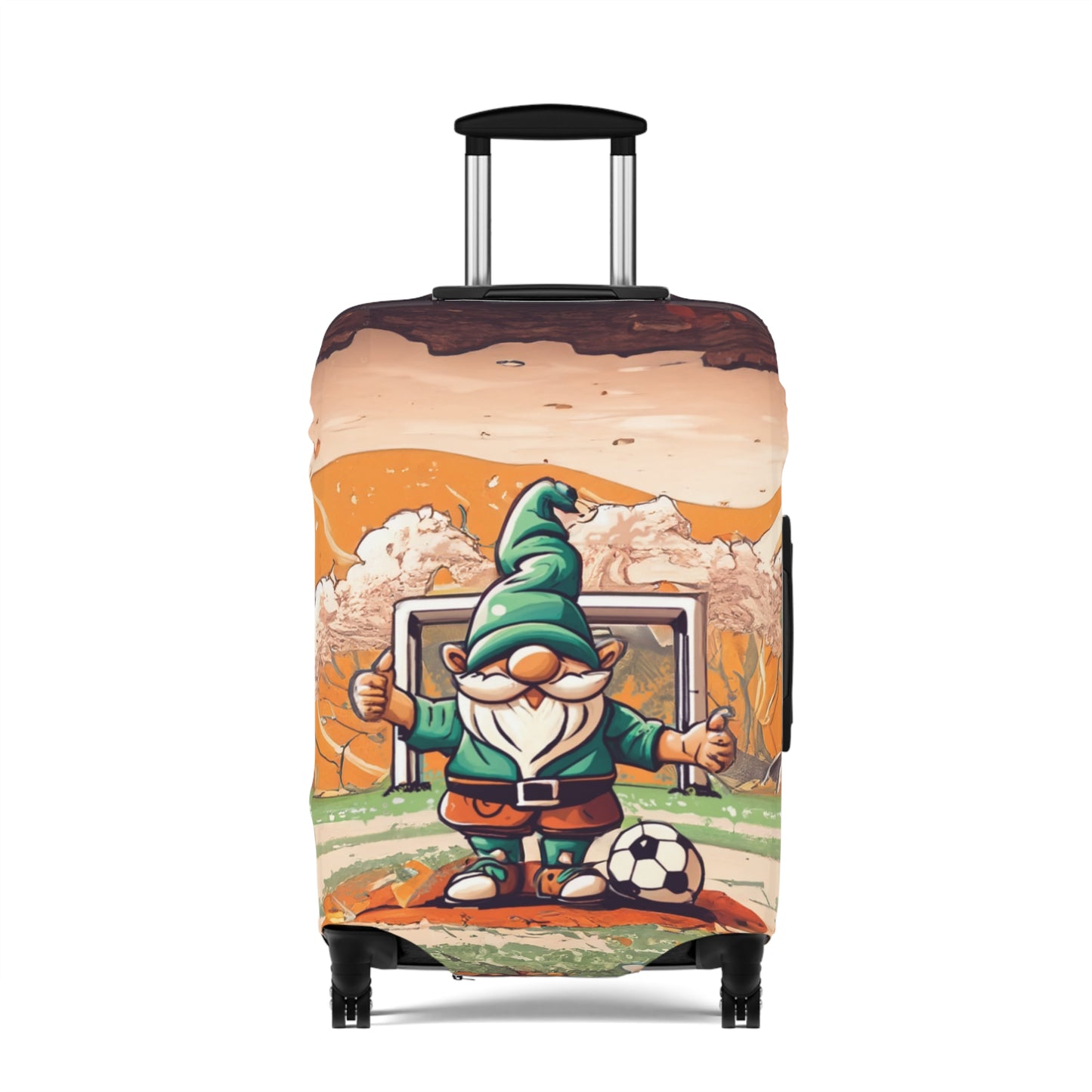 Luggage Cover, Retro Soccer Gnome, awd-5027