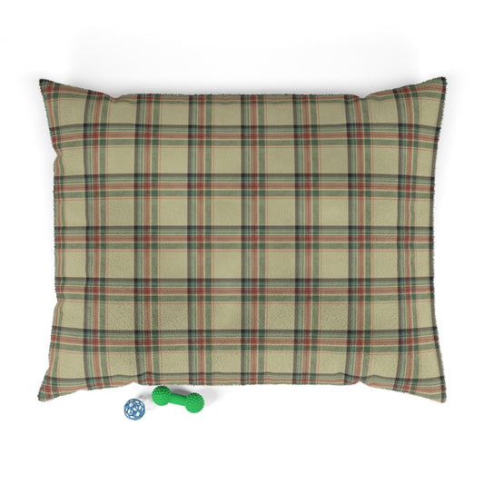 Luxury Pet Bed, feather soft fleece, Scottish Tartan1