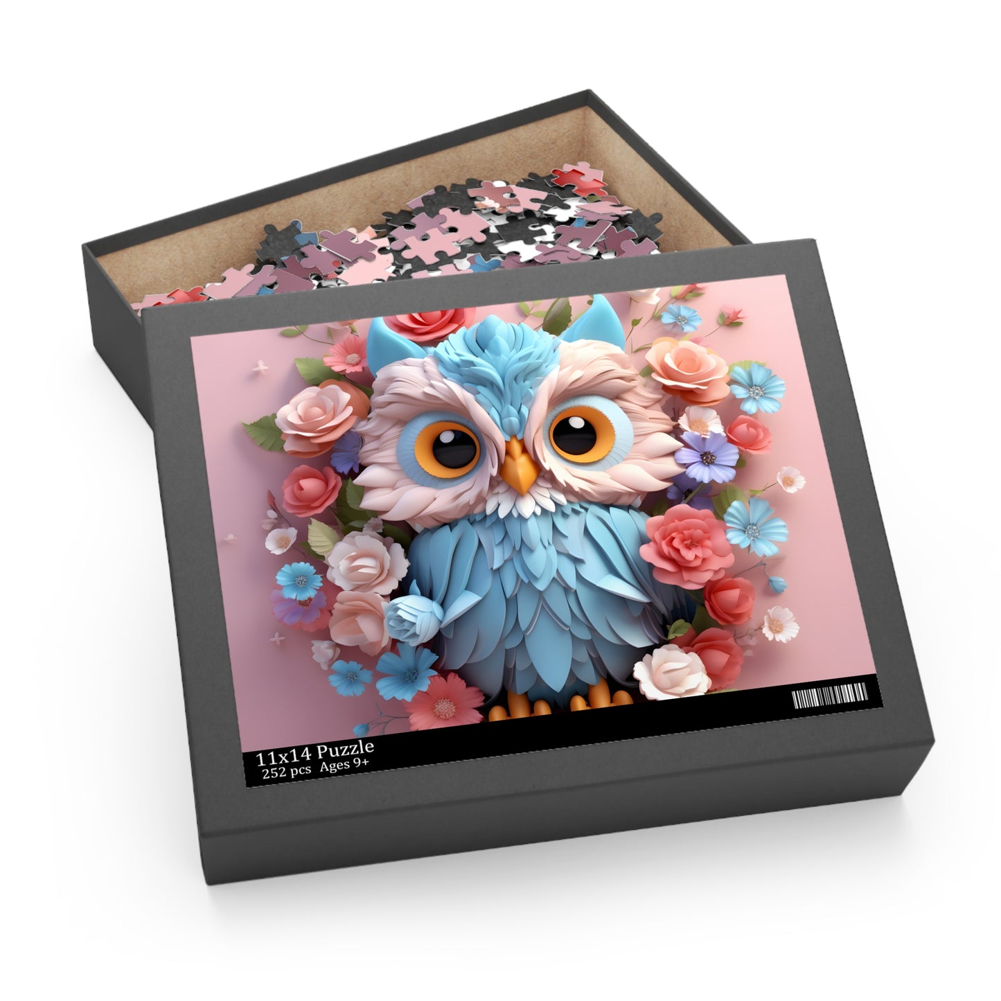 Personalised/Non-Personalised Puzzle, Owl (120, 252, 500-Piece)