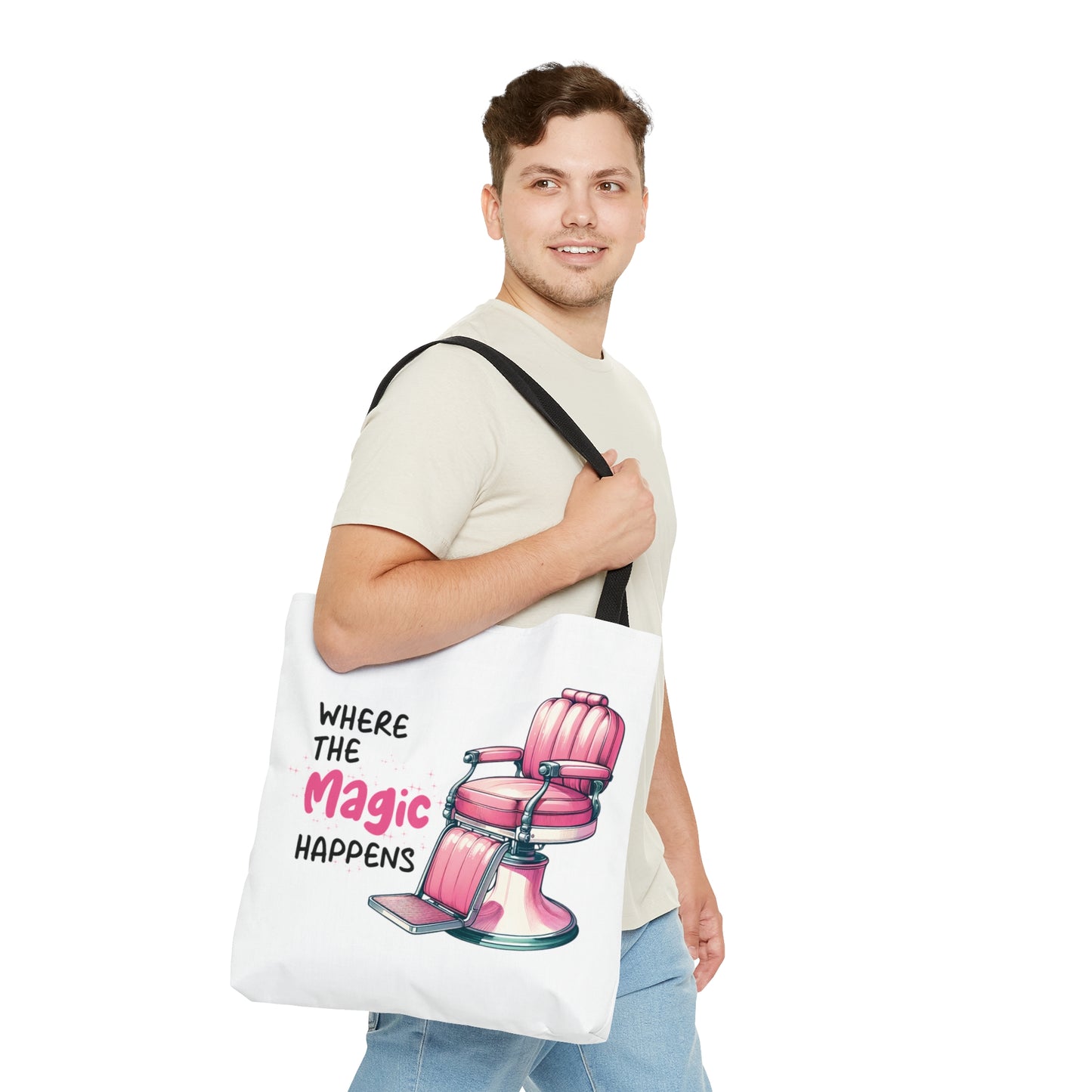 Tote Bag, Hairdresser, Where the Magic Happens, Personalised/Non-Personalised Tote bag