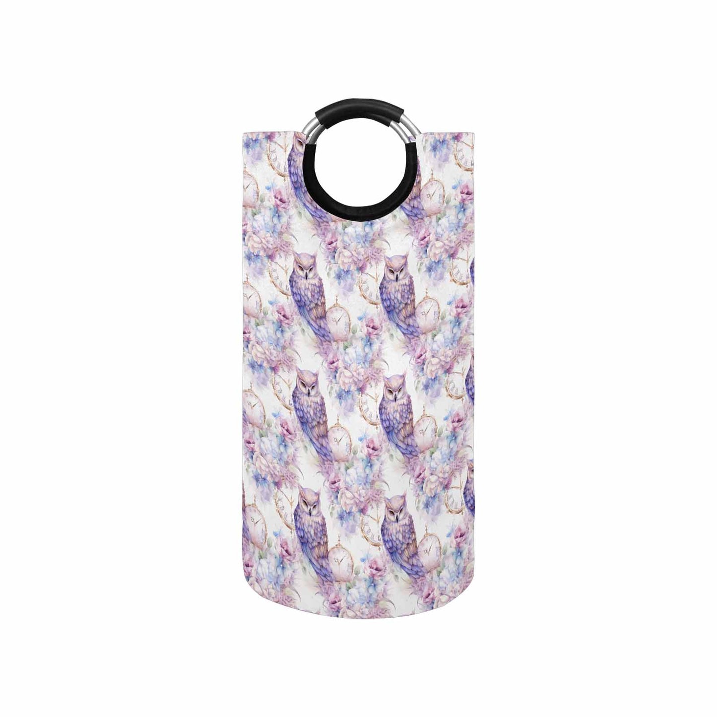 Pastel Owls  Round Laundry Basket