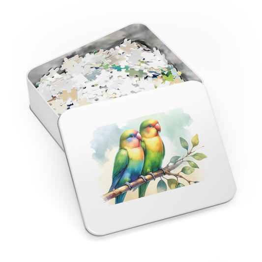 Puzzle, Love Birds, Personalised/Non-Personalised (30, 110, 252, 500,1000-Piece) awd-643