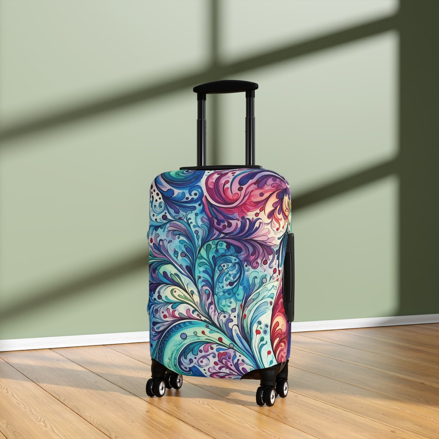 Luggage Cover, Rainbow Paisley