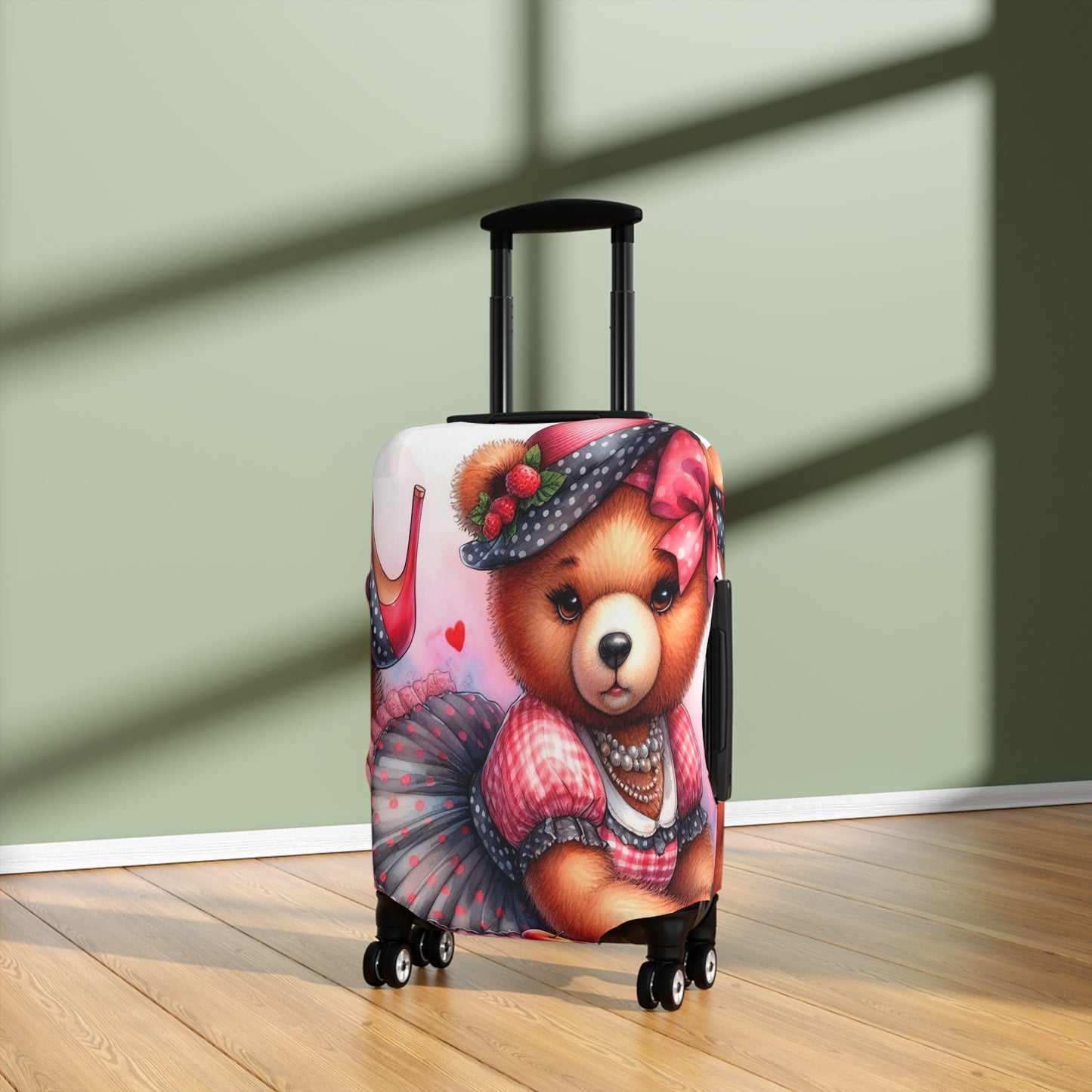 Luggage Cover, Rockabilly, Teddy Bear, awd-3033