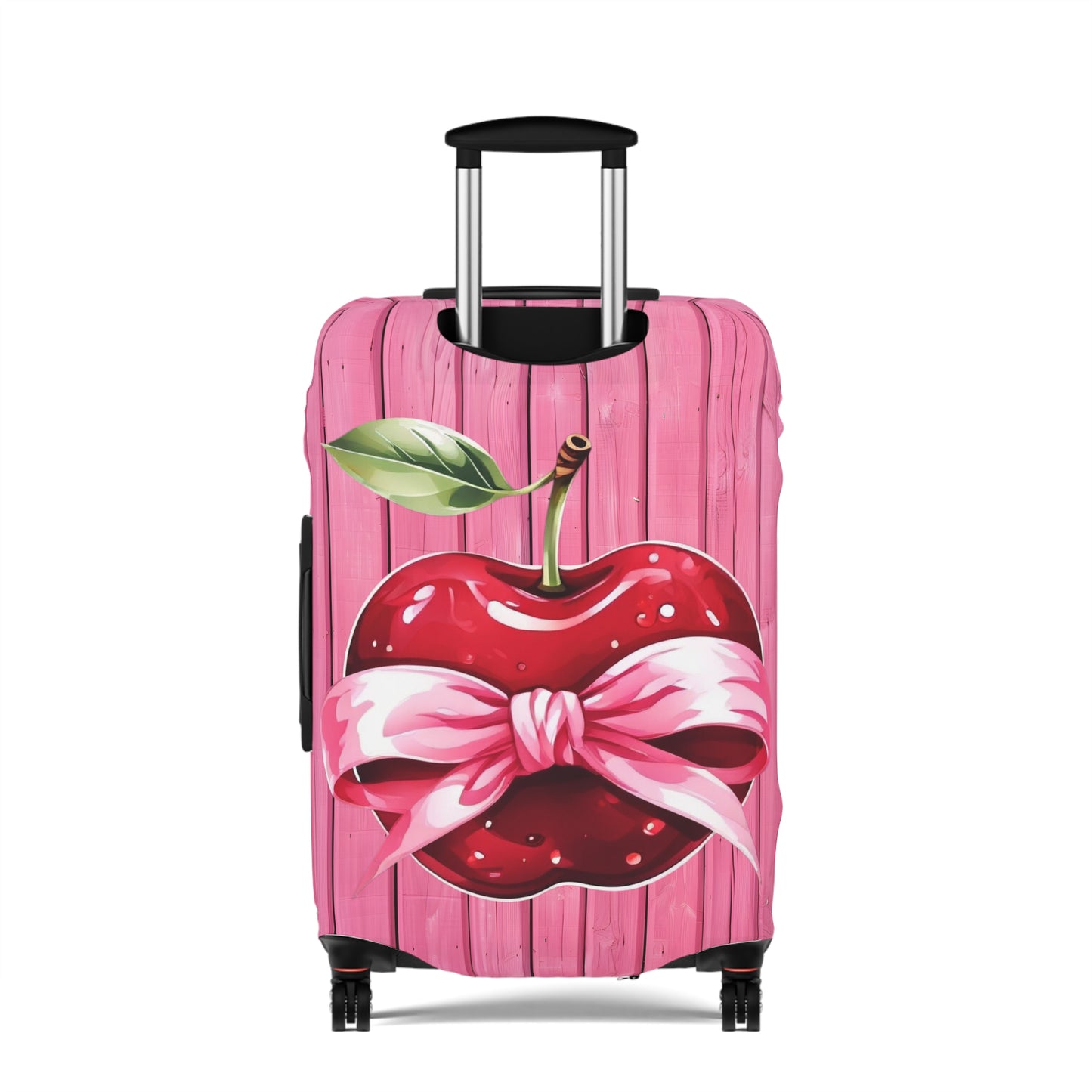 Luggage Cover, Rockabilly, Coquette, Pink Timber, Apple and Ribbon, awd-2526