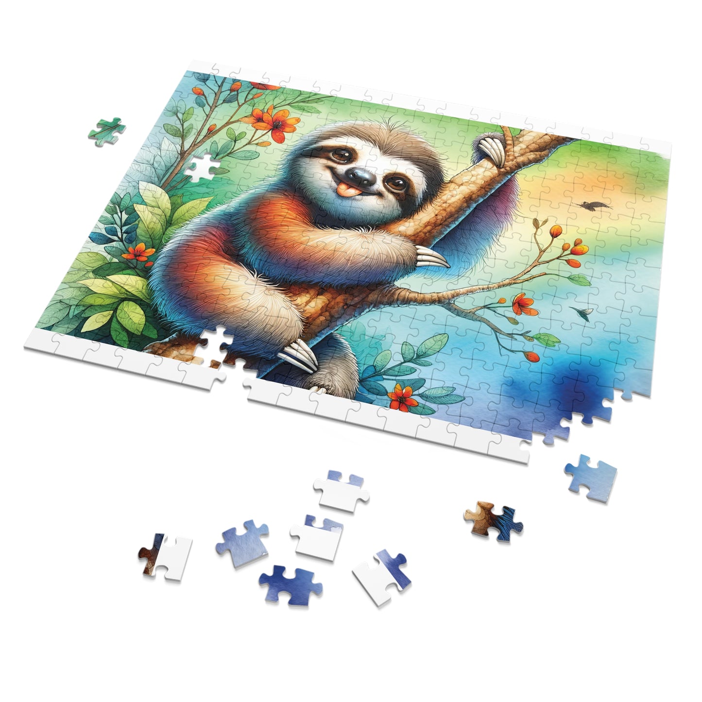 Jigsaw Puzzle, Sloth, Personalised/Non-Personalised (30, 110, 252, 500,1000-Piece)