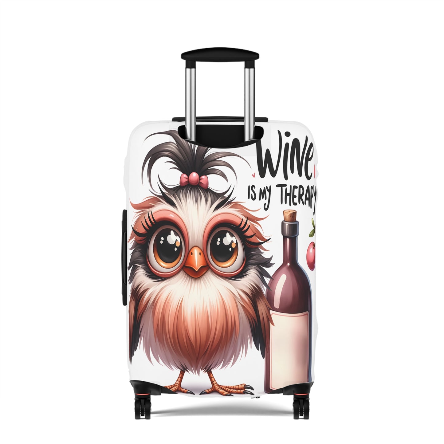 Luggage Cover, Wine Bird, Wine is my Therapy, awd-00033