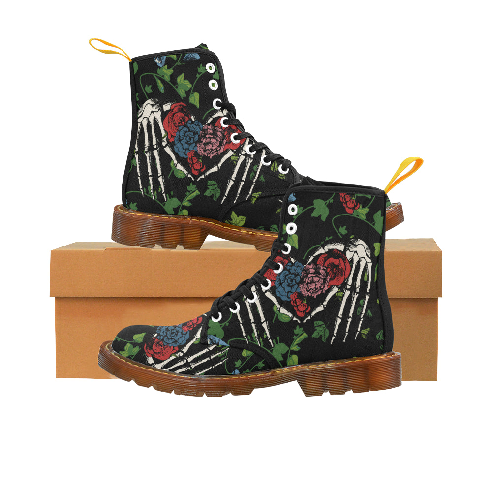 skeleton hands making heart honey Martin Boots For Men Model 1203H