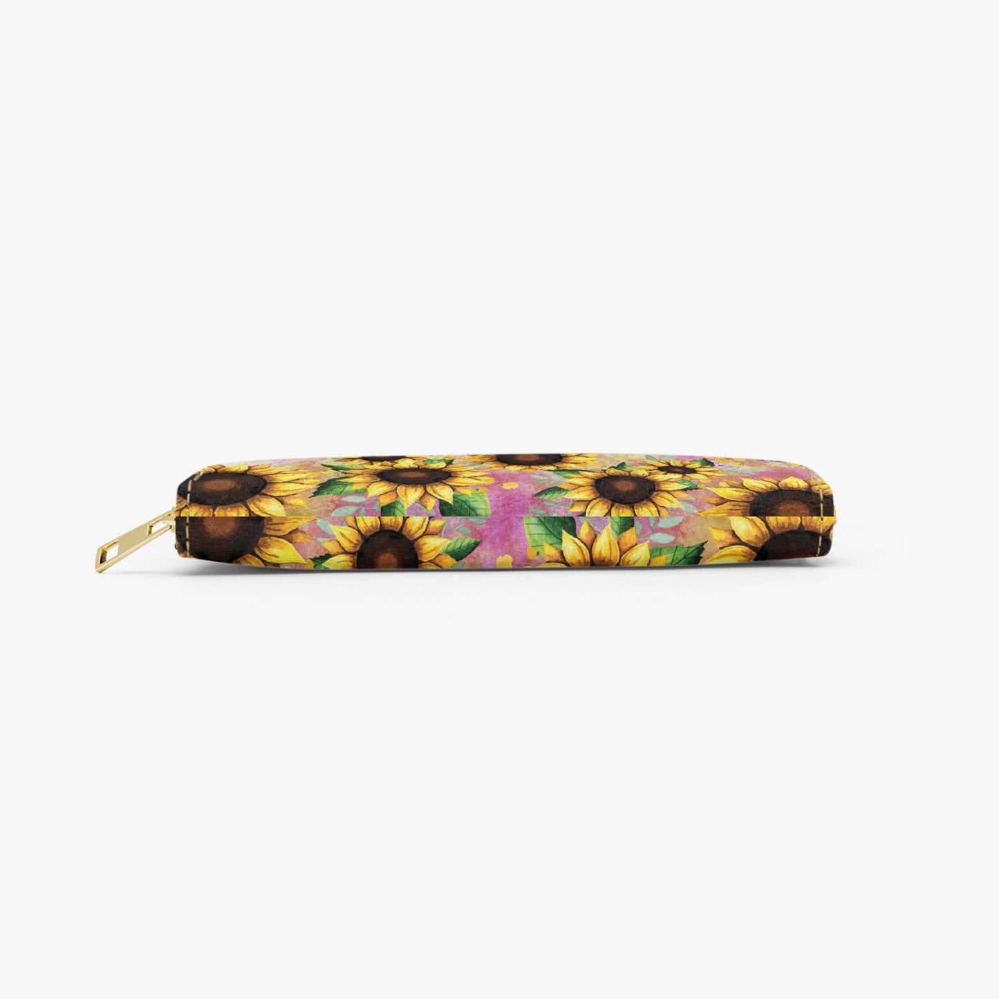 Long Type Zipper Purse, sunflowers, awd-1372